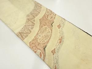 アンティーク　花更紗模様昼夜帯（材料）